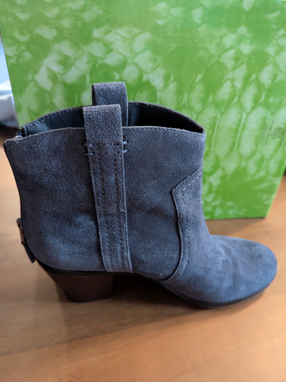 Sam Edelman Slate Blue Suede Ankle Boot